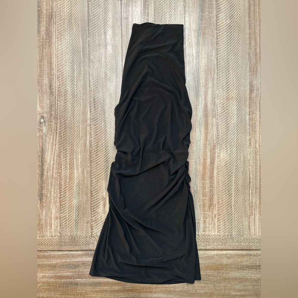 Pull&Bear Backless Ruched Halter Dress